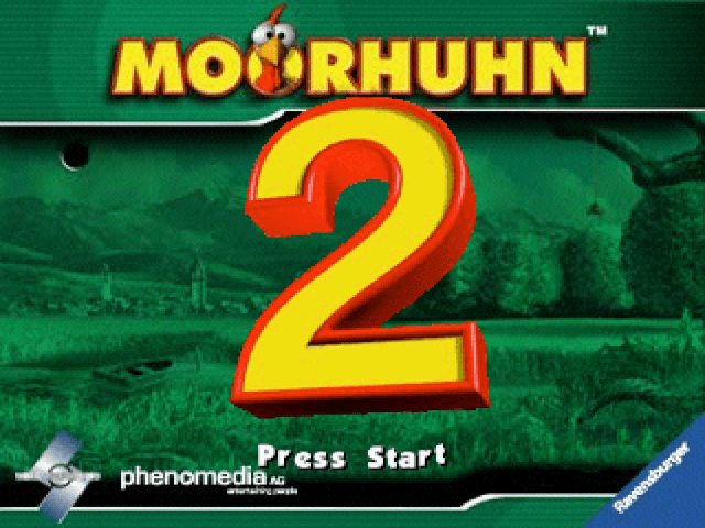 Moorhuhn 2 Die Jagd Geht Weiter title screen for Playstation